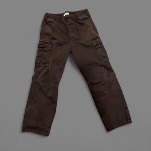 Pacsun Men's Brown Cargo Pants with Drawstring Waist